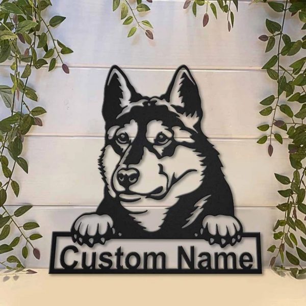 West Siberian Laika Metal Art Personalized Metal Name Sign Decor Home Gift for Dog Lover