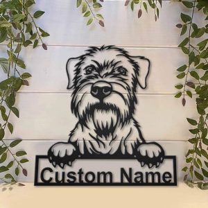 Wheaten Terrier Dog Metal Art Personalized Metal Name Sign Decor Home Gift for Dog Lover 2