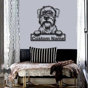 Wheaten Terrier Dog Metal Art Personalized Metal Name Sign Decor Home Gift for Dog Lover 3