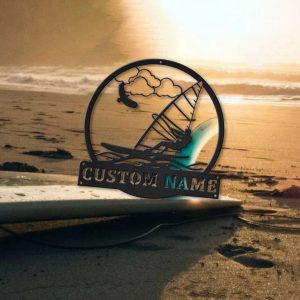 Windsurfing Metal Sign Personalized Metal Name Signs Home Decor Sport Lovers Gifts 4