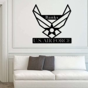 Air Force Soldier Metal Name Signs Personalized Metal Wall Hanger, Retirement Gift Ideas Metal Military Signs