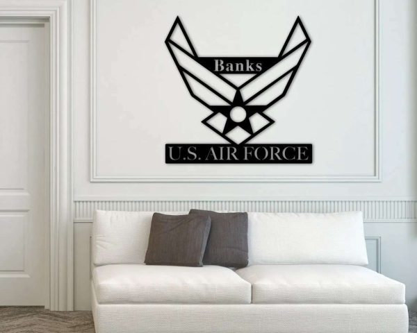 Air Force Soldier Metal Name Signs Personalized Metal Wall Hanger, Retirement Gift Ideas Metal Military Signs