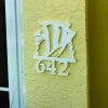 Angel Fish Metal Art Custom House Number Sign Address Signs Lake House Decor 2