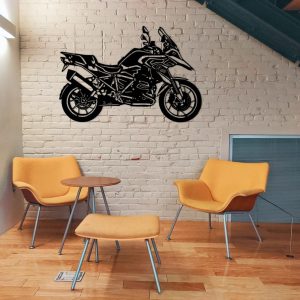 BMW R1200GS Metal Wall Art Tour Motorcycle Personalized Metal Name Signs Garage Decor Gift for Biker 1
