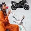 BMW R1200GS Metal Wall Art Tour Motorcycle Personalized Metal Name Signs Garage Decor Gift for Biker 2