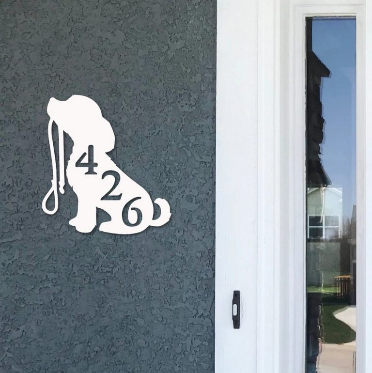 Beagle Metal Art Custom House Number Sign Address Signs Home Decor ...