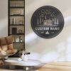 Cabin Life Metal Wall Art Personalized Metal Name Sign Mountain Forest Camping Sign Decor Home 2