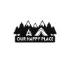 Campfire Metal Art Personalized Metal Name Signs Our Happy Place Fire Pit Camping Sign Outdoor Decor Home 1