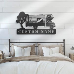 Camping Car Metal Wall Art Personalized Metal Name Signs Canper Van Sign Home Decor 4