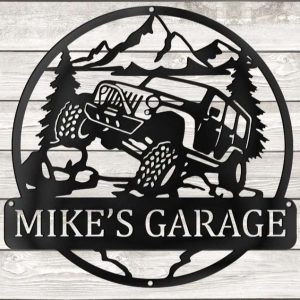 Camping Truck Jeep Garage Metal Sign Personalized Metal Signs, Camping Metal Sign Camper Decor Gift for Camper