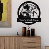 Construction Welder Sign Personalized Metal Name Signs Work Shop Decor Birthday Gift for Dad 2