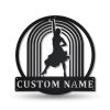 Contemporary Dance Metal Art Personalized Metal Name Signs Decor for Room Dancer Gift 1