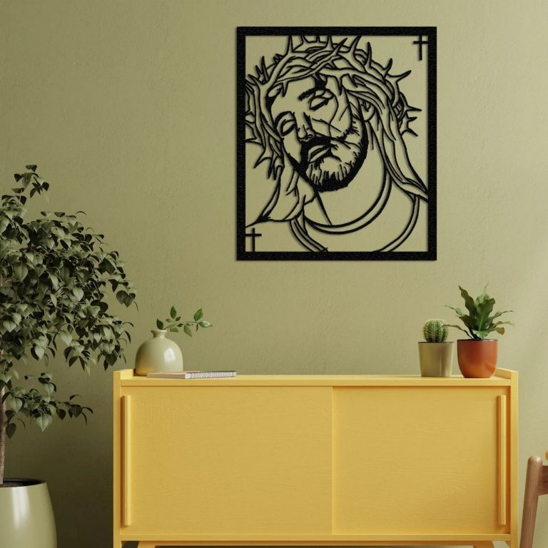 Crucifixion of Jesus Wall Art Religious Art Lazer Cut Metal Signs Home