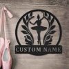 Custom Ballet Dance Metal Art Personalized Metal Name Signs Dancer Gift Home Decoration 2