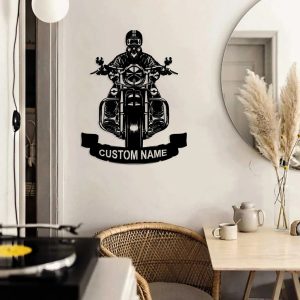 Custom Biker Metal Art Personalized Metal Name Signs Harley Davidson Motorcycle Biker Gift 1
