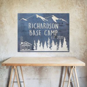 Custom Cabin Wilderness Rustic Metal Sign Mountain Wall Art Home Outdoor Decoration 2