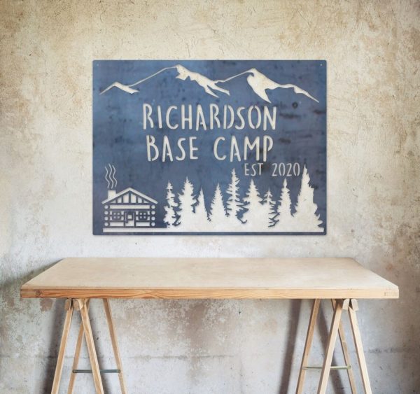 Custom Cabin Wilderness Rustic Metal Sign Mountain Wall Art Home Outdoor Decoration