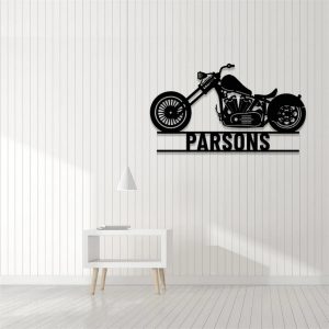 Custom Classic Motorcycle Metal Art Personalized Metal Name Sign Motorcycle Garage Decor Gift for Biker