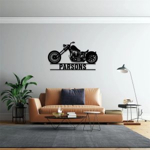 Custom Classic Motorcycle Metal Art Personalized Metal Name Sign Motorcycle Garage Decor Gift for Biker 2