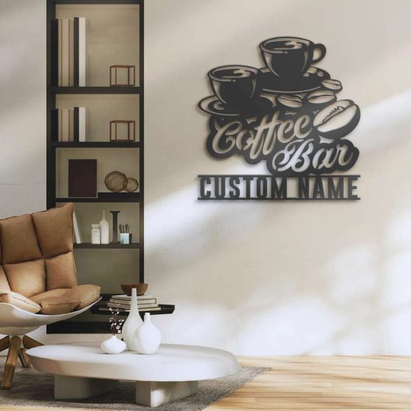 Custom Coffee Bar Decor Personalized Metal Signs Home Decor Kitchen Decoration Patio Housewarming Christmas Couple Gift