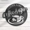 Custom Coffee Bar Metal Wall Art Personalized Metal Sign Home Decor Kitchen Decoration Patio Housewarming Gift Cafe Shop Decor 0