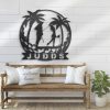 Custom Couple Golfing Personalized Metal Signs Golfer Family Name Sign 19th Hole Golf Club Decoration Golf Wall Decor 2