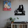 Custom Couple Motorcycle Metal Wall Art Personalized Metal Name Signs Home Decoration Valentines Day Gift 4