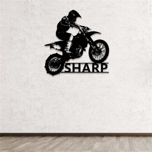 Custom Dirt Bike Metal Sign Motorcycle Wall Art Biker Gift