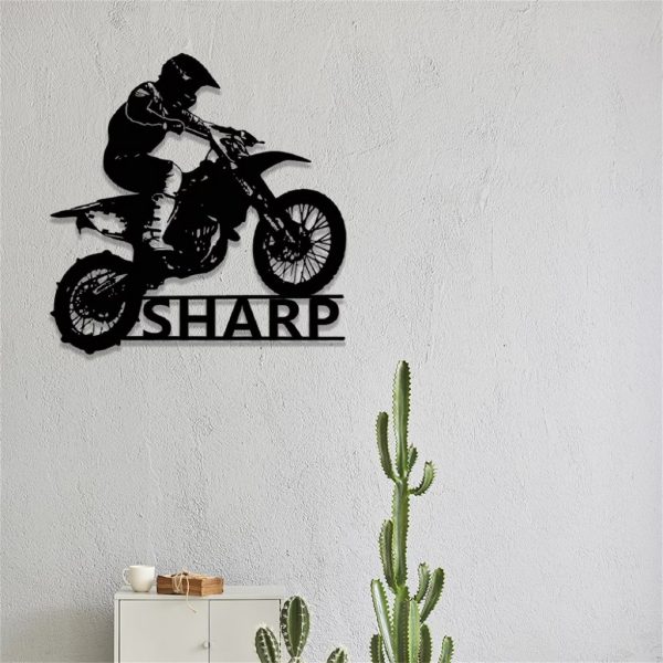 Custom Dirt Bike Metal Sign Motorcycle Wall Art Biker Gift