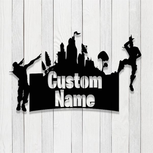 Custom Game Room Sign Personalized Gamer Name Metal Sign Gaming Home Decor