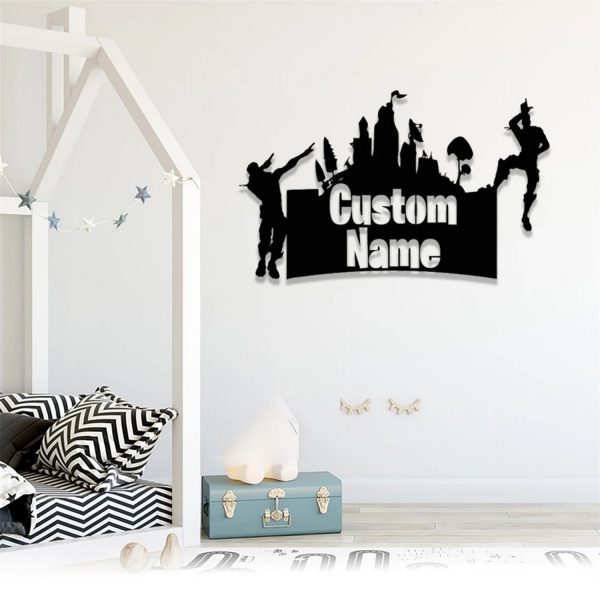 Custom Game Room Sign Personalized Gamer Name Metal Sign Gaming Home Decor