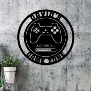 Custom Game Zone Metal Sign Personalized Metal Name Signs Game Room Decor Gift for Gamer