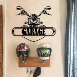 Custom Garage Metal Sign Motocycle Personalized Metal Name Signs Garage Decor Gift for Man