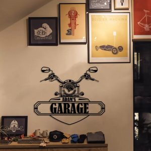 Custom Garage Metal Sign Motocycle Personalized Metal Name Signs Garage Decor Gift for Man 3