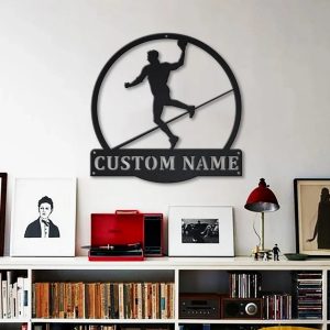 Custom Handball Sport Metal Art Personalized Metal Name Signs Handball Player Gift Home Decoration 3