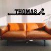 Custom Hockey Stick With Name Metal Wall Art Personalized Metal Signs Hockey Player Name Decoration Ice Hockey Lover 2