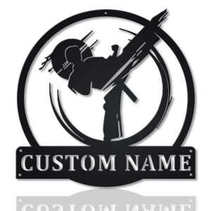 Custom Karate Fighters Metal Art Personalized Metal Name Signs Karate Lover Gift 1