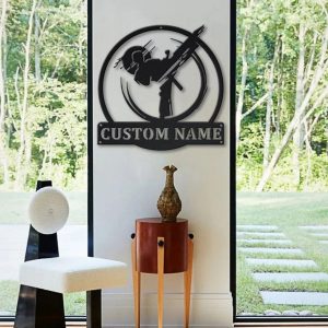 Custom Karate Fighters Metal Art Personalized Metal Name Signs Karate Lover Gift 4