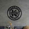 Custom Metal Family Name Sign Monogram Initial Split Letter Wall Art Home Outdoor Decoration 3