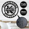 Custom Metal Family Name Sign Monogram Initial Split Letter Wall Art Home Outdoor Decoration 4