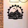 Custom Motorcycle Garage Metal Art Personalized Metal Name Signs Herley Davidson Motor Gift for Biker 3