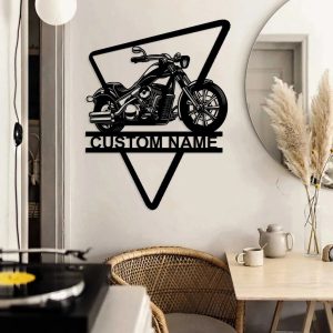 Custom Motorcycle Metal Art Harley Davidson Personalized Metal Name Sign Biker Lover Gift 1