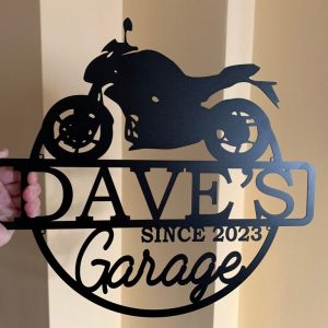 Custom Motorcycle Metal Art Personalized Metal Name Sign Garage Decor Gift for Biker 2