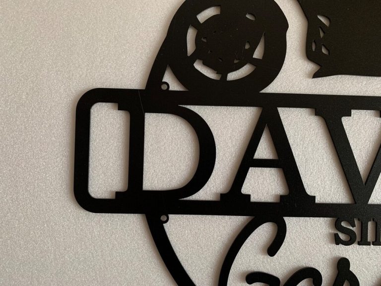 Custom Motorcycle Metal Art Personalized Metal Name Sign Garage Decor