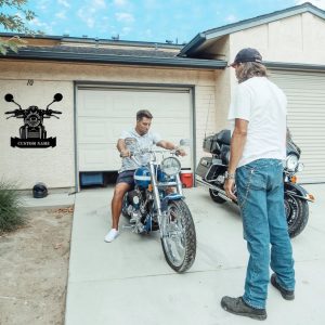 Custom Motorcycle Metal Wall Art Harley Davidson Fan Personalized Metal Name Sign Gift for Biker Garage Decor 2