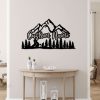 Custom Mountain and Forest Camping Metal Sign Personalized Hill and Trees Metal Sign Camping Nature Decor 1