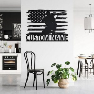 Custom US Soldier Veteran Metal Wall Art Personalized Metal Name Signs Decor Home Veterans Day Gift 3 Copy