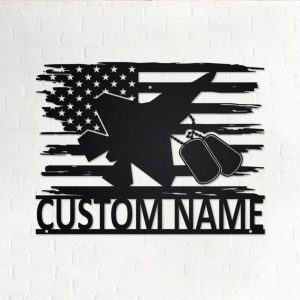 Custom Us Air Force Veteran Metal Art Personalized Veteran Name Signs Home Decor 1