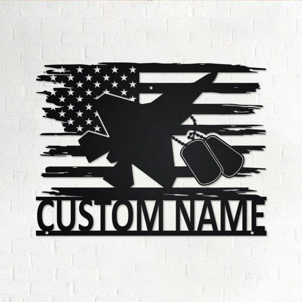 Custom Us Air Force Veteran Metal Art Personalized Veteran Name Signs Home Decor