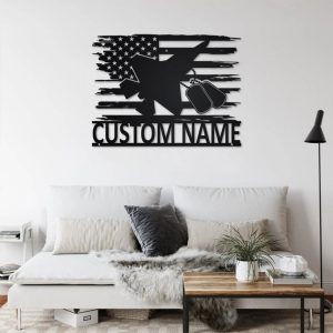 Custom Us Air Force Veteran Metal Art Personalized Veteran Name Signs Home Decor